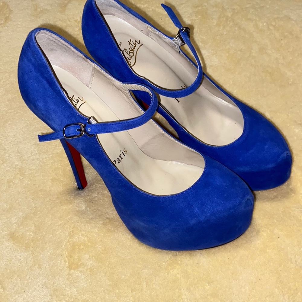 COPY - Christian Louboutin blue suede Size 9